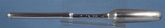 A George II silver marrow scoop, Length: 235mm Weight: 1.3oz/41grms